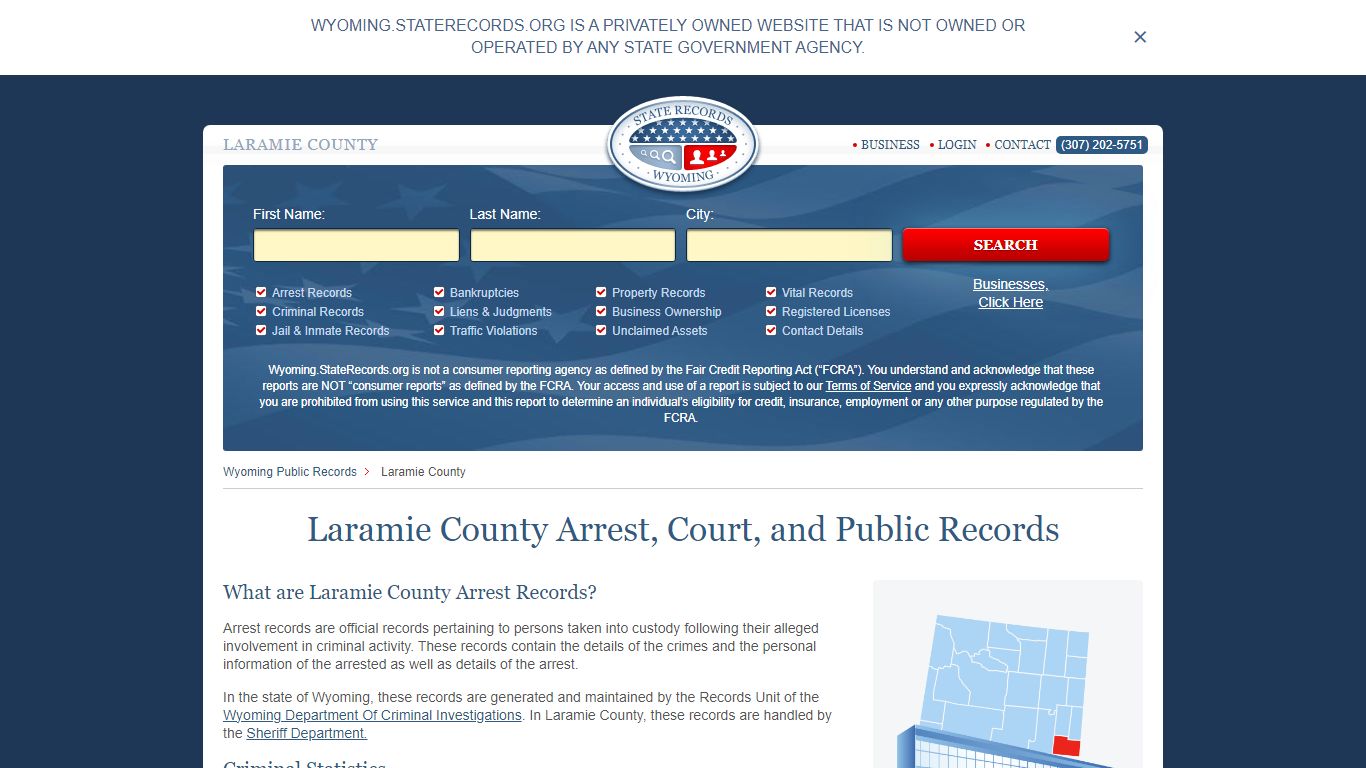 Laramie County Arrest, Court, and Public Records
